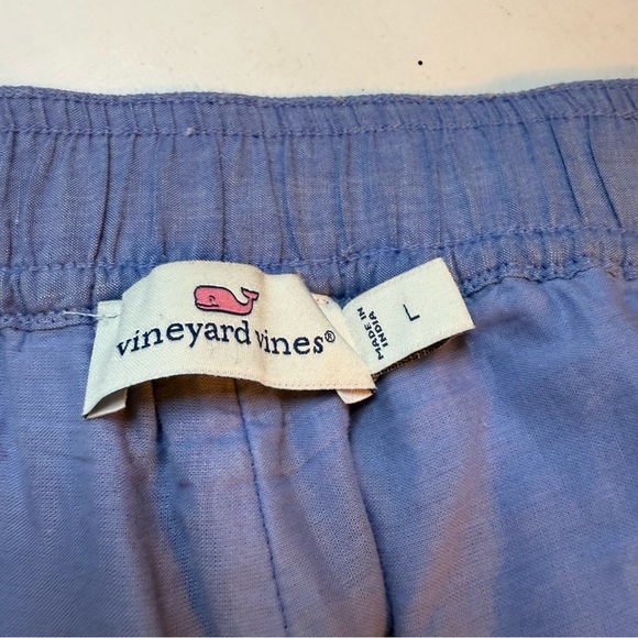 Vineyard Vines Blue Scallop Bottom Eyelet Pull On Shorts - Picture 5 of 6